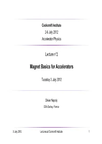 Magnet Basics for Accelerators