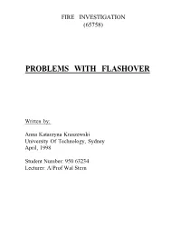Problems with Flashover
