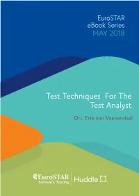 Test Techniques for the Test Analyst