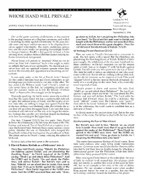 WHOSE HAND WILL PREVAIL? Catalog No