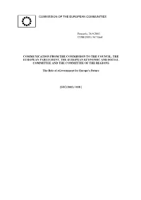 COMMISSION of the EUROPEAN COMMUNITIES Brussels, 26.9.2003 COM(2003)