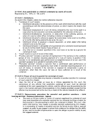 Contempt of Court" Means: A