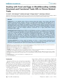 Dealing with Food and Eggs in Mouthbrooding Cichlids: Structural and Functional Trade-Offs in Fitness Related Traits