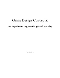 Game Design Concepts