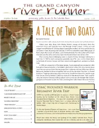 In This Issue USMC Wounded Warrior “A TALE of TWO BOATS”