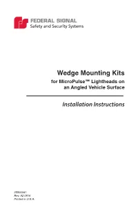 MPS SPACRKT Micropulse Wedge Mounting Kit Manual