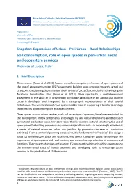 S-LUC2 Soil Consumption, Role of Open Spaces In