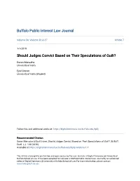 Should Judges Convict Based on Their Speculations of Guilt?