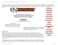 An American Vision of Harmony: Geometric Proportions in Thomas Jefferson's Rotunda at the University of Virginia", Nexus Network Journal, Vol