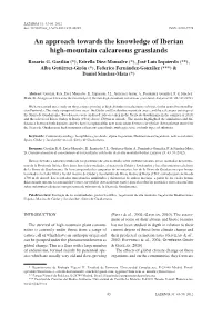 An Approach Towards the Knowledge of Iberian High-Mountain Calcareous Grasslands