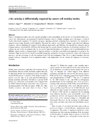 C-Src Activity Is Differentially Required by Cancer Cell Motility Modes
