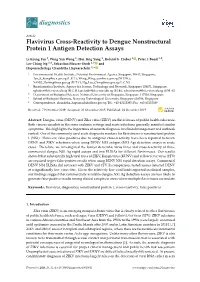 Flavivirus Cross-Reactivity to Dengue Nonstructural Protein 1 Antigen Detection Assays