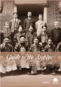 Guide to the Archive of the English Presbyterian Mission
