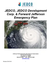 JEDCO, JEDCO Development Corp. & Forward Jefferson Emergency Plan