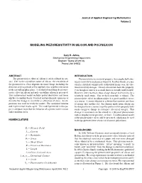 Modeling Piezoresistivity in Silicon and Polysilicon