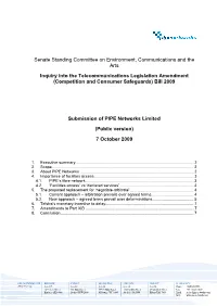 PIPE Networks Submission to Senate Inquiry