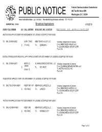 Broadcast Applications 4/19/2019