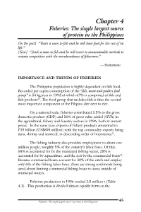 Chapter 4 Fisheries: the Single Largest Source of Protein in the Philippines