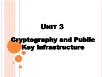 Cryptography and Public Key Infrastructure