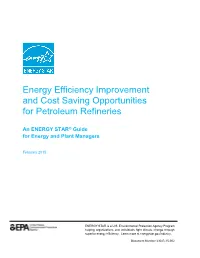 ENERGY STAR Guide for Petroleum Refineries