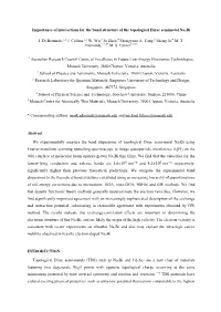 Importance of Interactions for the Band Structure of the Topological Dirac Semimetal Na3bi I. Di Bernardo,1,2 J. Collins,1,2 W