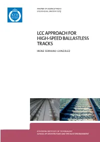 Lcc Approach for High-Speed Ballastless Tracks