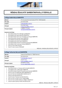 Réseau Éducatif Barentin/Pavilly/Yerville