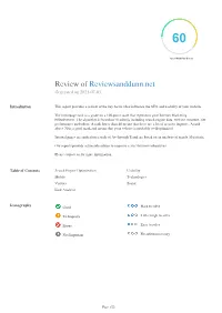 Review of Reviewsanddunn.Net Generated on 2021-07-03
