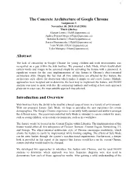 The Concrete Architecture of Google Chrome Abstract Introduction