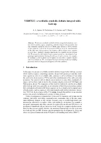 VSDITLU: a Verifiable Symbolic Definite Integral Table Look-Up