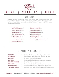 Wine | Spirits | Beer
