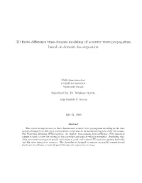 3D Finite-Difference Time-Domain Modeling of Acoustic Wave