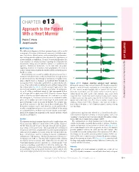 CHAPTER E13 Approach to the Patient with a Heart Murmur
