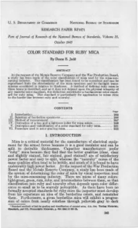 COLOR STANDARD for RUBY MICA by Deane B