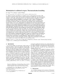 Delamination in Collisional Orogens: Thermomechanical Modeling K