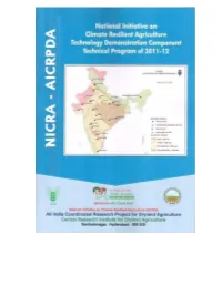 Technical Program of AICRPDA Center's