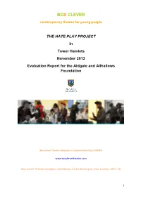 2013 Tower Hamlets Hate Project