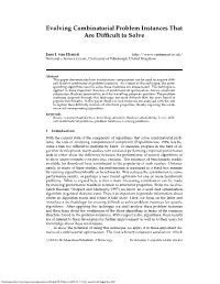 Evolving Combinatorial Problem Instances That Are Difficult to Solve