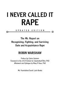 I Never Called It Rape
