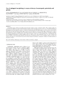 Use of Ephippial Morphology to Assess Richness of Anomopods: Potentials and Pitfalls