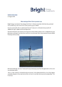 Warradarge Wind Farm Powers Up
