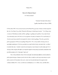 1 Chapter Five This Is Not Minority Report R. Joshua Scannell