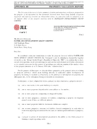Appendix Iii Property Valuation Report