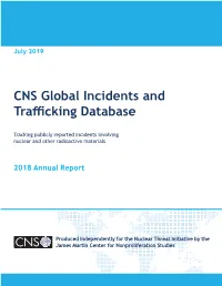 CNS Global Incidents and Trafficking Database