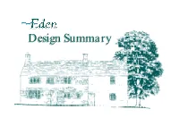 Design Summarysummary Contents Preface 2 Using the Eden Design Summary 3 1