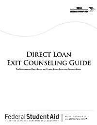Direct Loan Exit Counseling Guide