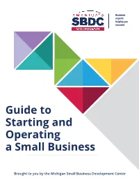 Guide to Starting and Operating a Small Business!