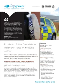 Norfolk and Suffolk Constabularies Implement T-Police for Immediate