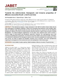 Towards the Antimicrobial, Therapeutic and Invasive Properties of Mikania Micrantha Knuth: a Brief Overview