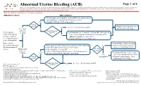 Abnormal Uterine Bleeding (AUB)
